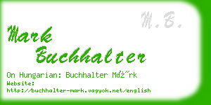 mark buchhalter business card